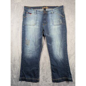 Southpole Jeans Womens Size 15 Distressed Ankle Crop Y2k Vintage Street Inspired